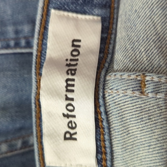 Reformation High Rise Skinny Jeans Blue Denim Size 28 Made in USA Sustainable - Picture 8 of 11